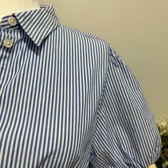 NWOT J.Crew Blue Striped Mini Dress - Picture 3 of 10